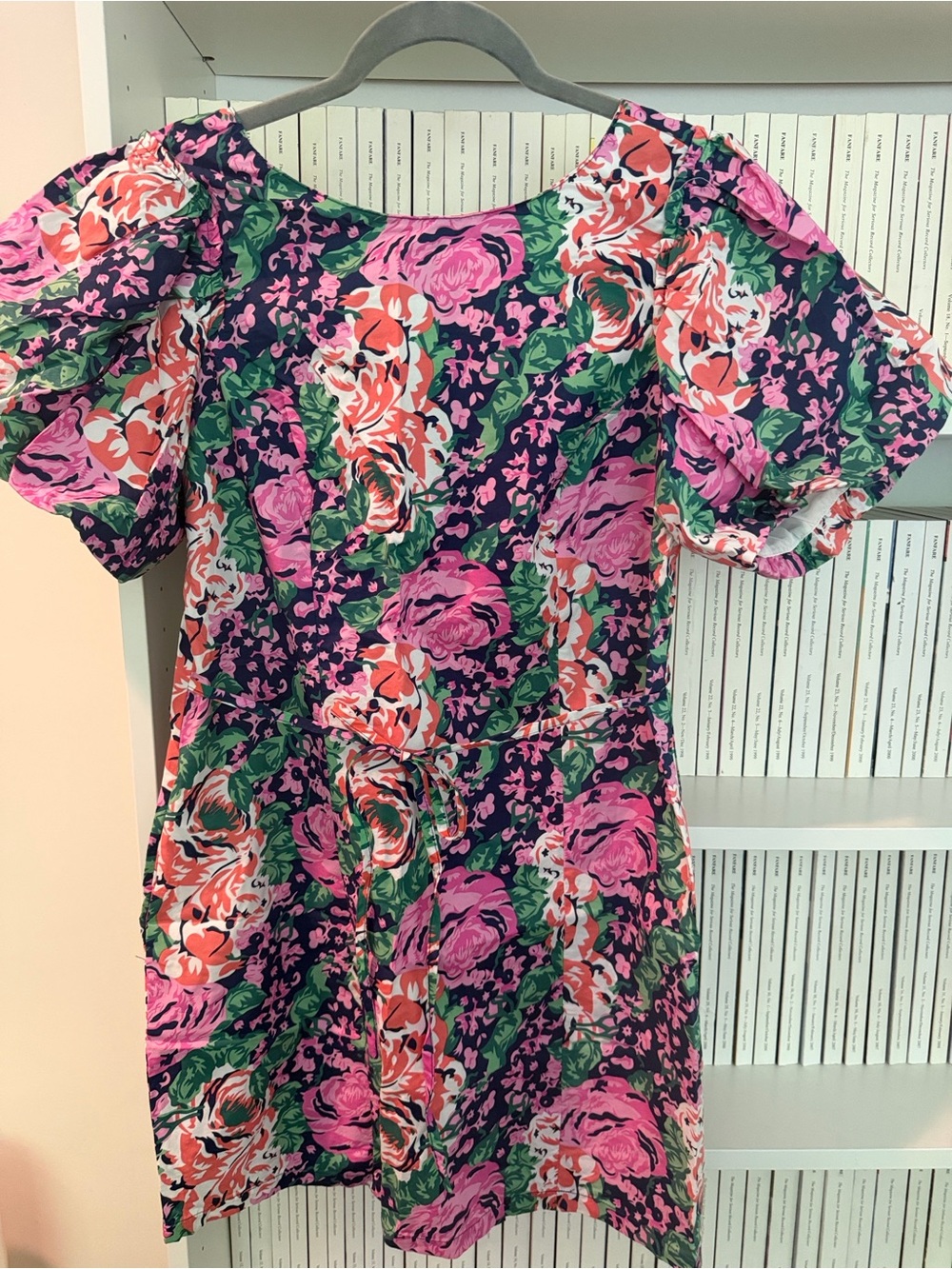 MELLODAY Floral Mini Dress in Pink, Green, Navy and Coral